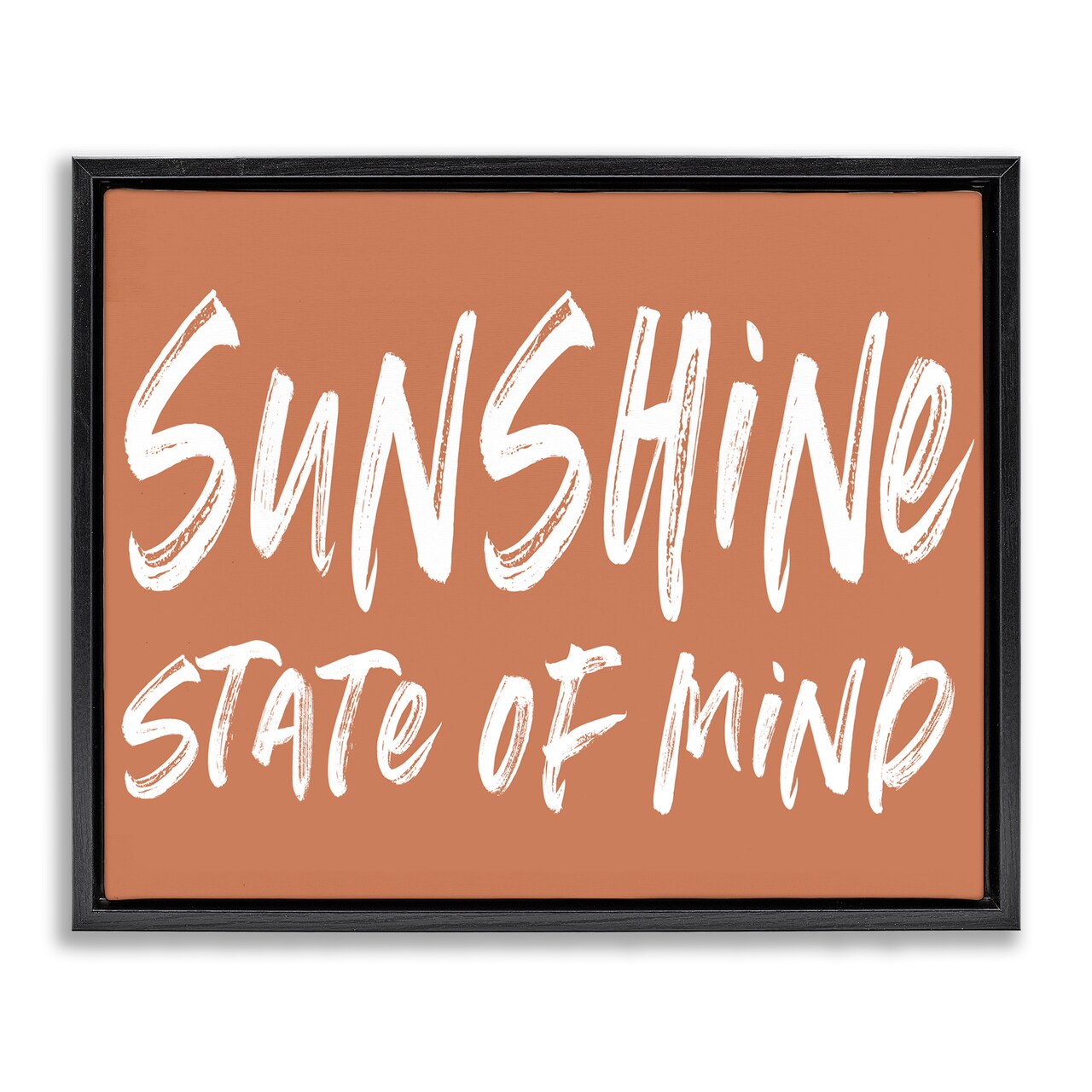 Stupell Industries Summery Sunshine State Of Mind Floating Frame, design by Lettered and Lined